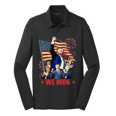 Donald Trump J.D Vance 2024 Made History Trump Legend Silk Touch Performance Long Sleeve Polo