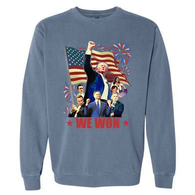 Donald Trump J.D Vance 2024 Made History Trump Legend Garment-Dyed Sweatshirt