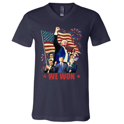 Donald Trump J.D Vance 2024 Made History Trump Legend V-Neck T-Shirt