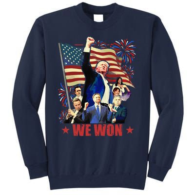 Donald Trump J.D Vance 2024 Made History Trump Legend Tall Sweatshirt