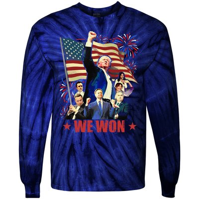 Donald Trump J.D Vance 2024 Made History Trump Legend Tie-Dye Long Sleeve Shirt