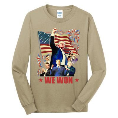 Donald Trump J.D Vance 2024 Made History Trump Legend Tall Long Sleeve T-Shirt