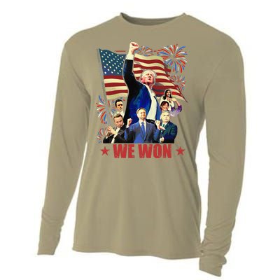 Donald Trump J.D Vance 2024 Made History Trump Legend Cooling Performance Long Sleeve Crew