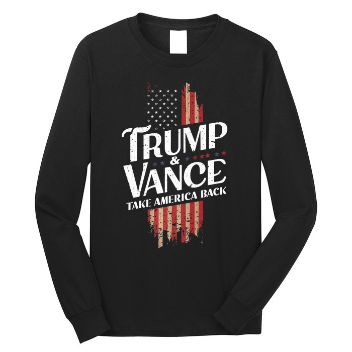 Donald Trump Jd Vance 2024 Vintage Design Long Sleeve Shirt