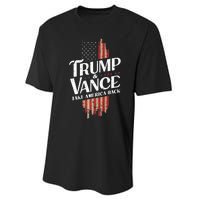 Donald Trump Jd Vance 2024 Vintage Design Performance Sprint T-Shirt