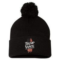 Donald Trump Jd Vance 2024 Vintage Design Pom Pom 12in Knit Beanie