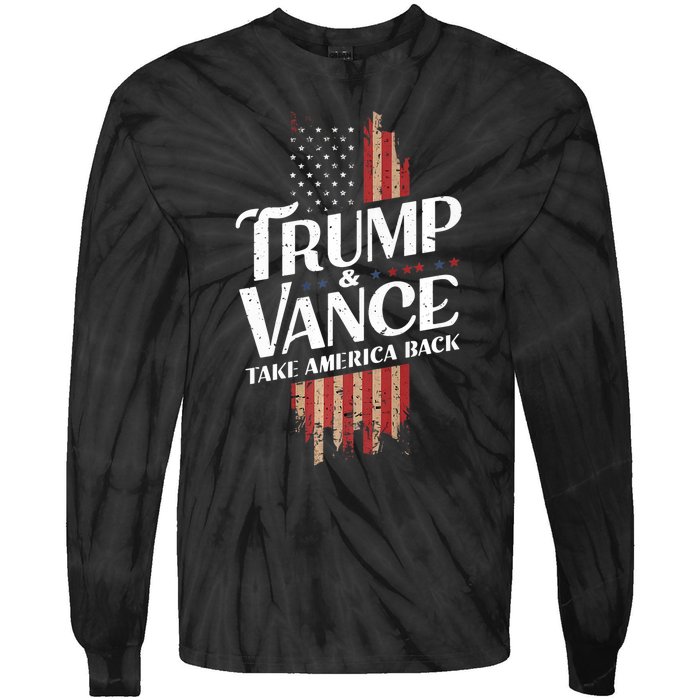 Donald Trump Jd Vance 2024 Vintage Design Tie-Dye Long Sleeve Shirt