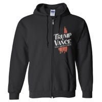 Donald Trump Jd Vance 2024 Vintage Design Full Zip Hoodie