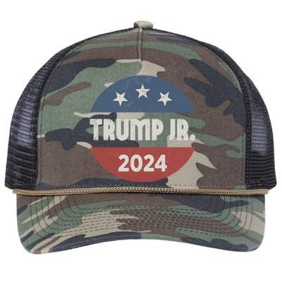 Donald Trump Jr For President 2024 Trump Republican Us Flag Cute Gift Retro Rope Trucker Hat Cap