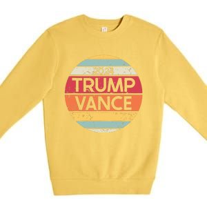 Donald Trump Jd Vance 2024 Retro Style Premium Crewneck Sweatshirt