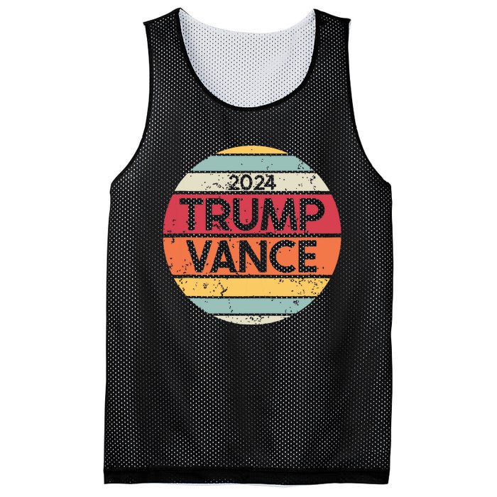 Donald Trump Jd Vance 2024 Retro Style Mesh Reversible Basketball Jersey Tank