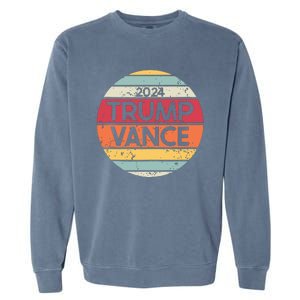 Donald Trump Jd Vance 2024 Retro Style Garment-Dyed Sweatshirt