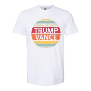 Donald Trump Jd Vance 2024 Retro Style Softstyle CVC T-Shirt