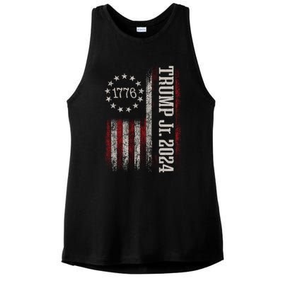 Donald Trump Jr For President 2024 Trump Republican Us Flag Cute Gift Ladies PosiCharge Tri-Blend Wicking Tank