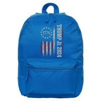 Donald Trump Jr For President 2024 Trump Republican Us Flag Cute Gift 16 in Basic Backpack