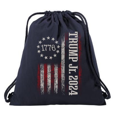 Donald Trump Jr For President 2024 Trump Republican Us Flag Cute Gift Drawstring Bag