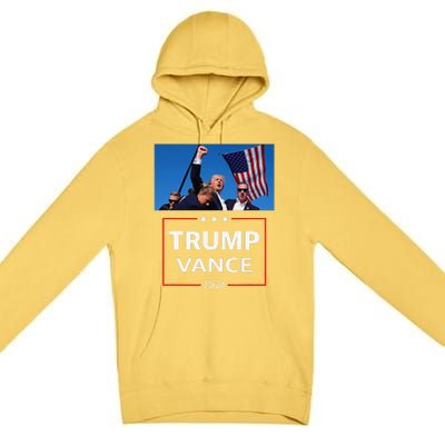 Donald Trump J.D. Vance 2024 Election Rally Campaign Event Premium Pullover Hoodie