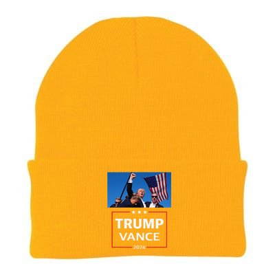 Donald Trump J.D. Vance 2024 Election Rally Campaign Event Knit Cap Winter Beanie