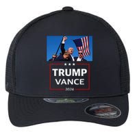 Donald Trump J.D. Vance 2024 Election Rally Campaign Event Flexfit Unipanel Trucker Cap