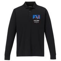 Donald Trump J.D. Vance 2024 Election Rally Campaign Event Performance Long Sleeve Polo