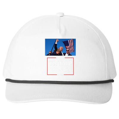 Donald Trump J.D. Vance 2024 Election Rally Campaign Event Snapback Five-Panel Rope Hat