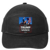 Donald Trump J.D. Vance 2024 Election Rally Campaign Event 7-Panel Snapback Hat