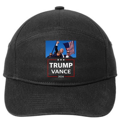 Donald Trump J.D. Vance 2024 Election Rally Campaign Event 7-Panel Snapback Hat