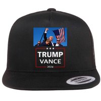 Donald Trump J.D. Vance 2024 Election Rally Campaign Event Flat Bill Trucker Hat