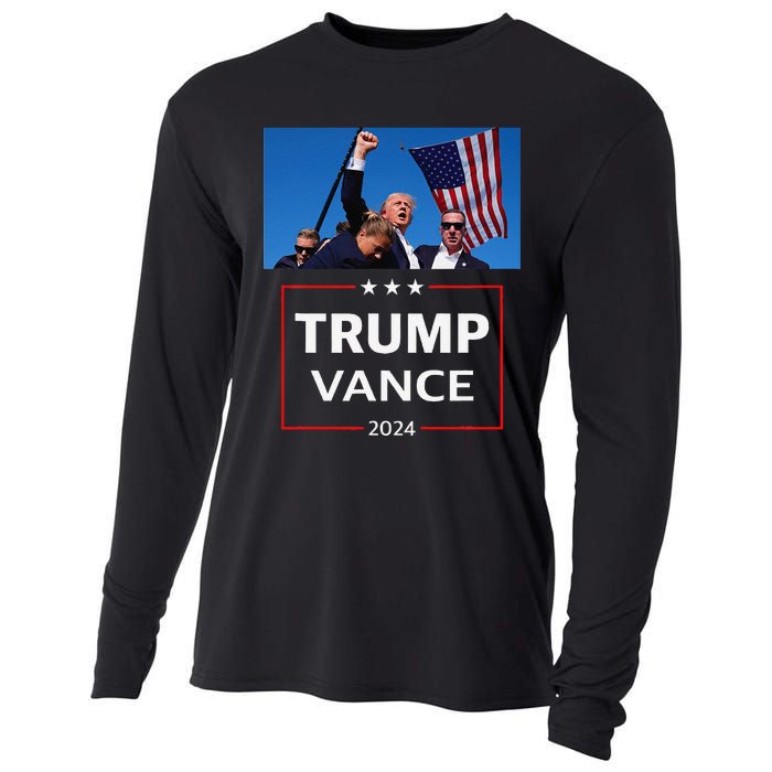 Donald Trump J.D. Vance 2024 Election Rally Campaign Event Cooling Performance Long Sleeve Crew