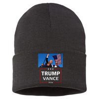 Donald Trump J.D. Vance 2024 Election Rally Campaign Event Sustainable Knit Beanie