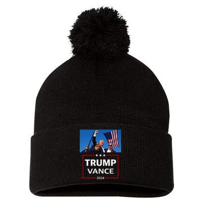 Donald Trump J.D. Vance 2024 Election Rally Campaign Event Pom Pom 12in Knit Beanie