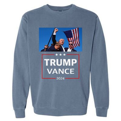 Donald Trump J.D. Vance 2024 Election Rally Campaign Event Garment-Dyed Sweatshirt