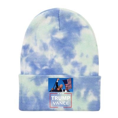 Donald Trump J.D. Vance 2024 Election Rally Campaign Event Tie Dye 12in Knit Beanie