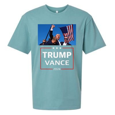 Donald Trump J.D. Vance 2024 Election Rally Campaign Event Sueded Cloud Jersey T-Shirt