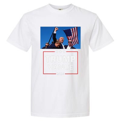 Donald Trump J.D. Vance 2024 Election Rally Campaign Event Garment-Dyed Heavyweight T-Shirt