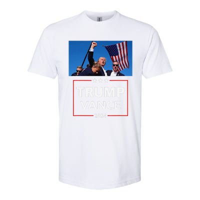 Donald Trump J.D. Vance 2024 Election Rally Campaign Event Softstyle CVC T-Shirt