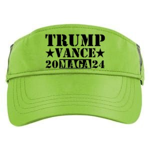 Donald Trump Jd Vance 2024 Maga Army Stamp Black Logo Adult Drive Performance Visor