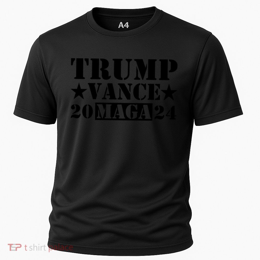 Donald Trump Jd Vance 2024 Maga Army Stamp Black Logo Cooling Performance Crew T-Shirt