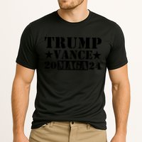 Donald Trump Jd Vance 2024 Maga Army Stamp Black Logo Performance Shirt