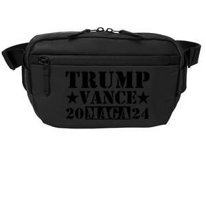 Donald Trump Jd Vance 2024 Maga Army Stamp Black Logo Crossbody Pack