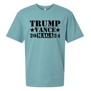 Donald Trump Jd Vance 2024 Maga Army Stamp Black Logo Sueded Cloud Jersey T-Shirt