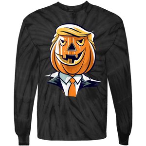 Donald Trumpkin JackOLantern Pumpkin Halloween Trump Tie-Dye Long Sleeve Shirt