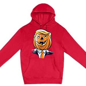 Donald Trumpkin JackOLantern Pumpkin Halloween Trump Premium Pullover Hoodie