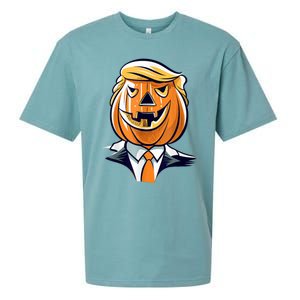 Donald Trumpkin JackOLantern Pumpkin Halloween Trump Sueded Cloud Jersey T-Shirt