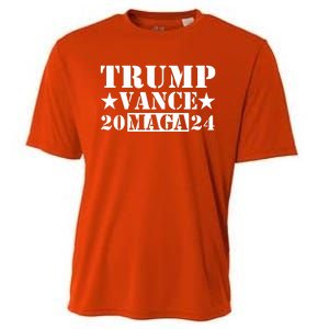 Donald Trump Jd Vance 2024 Maga Army Stamp Cooling Performance Crew T-Shirt