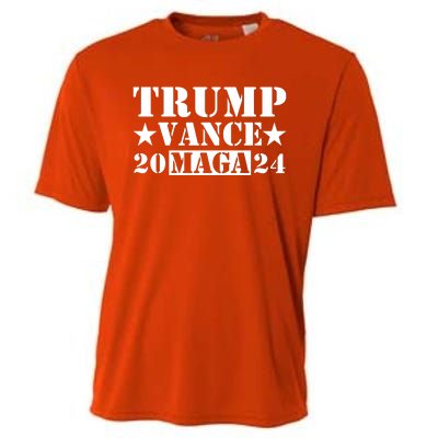 Donald Trump Jd Vance 2024 Maga Army Stamp Cooling Performance Crew T-Shirt