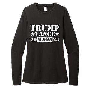 Donald Trump Jd Vance 2024 Maga Army Stamp Womens CVC Long Sleeve Shirt