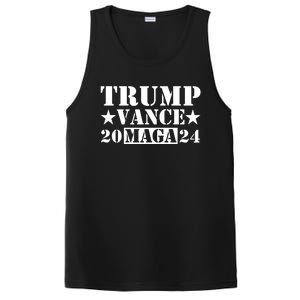 Donald Trump Jd Vance 2024 Maga Army Stamp PosiCharge Competitor Tank