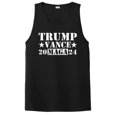 Donald Trump Jd Vance 2024 Maga Army Stamp PosiCharge Competitor Tank