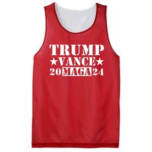 Donald Trump Jd Vance 2024 Maga Army Stamp Mesh Reversible Basketball Jersey Tank